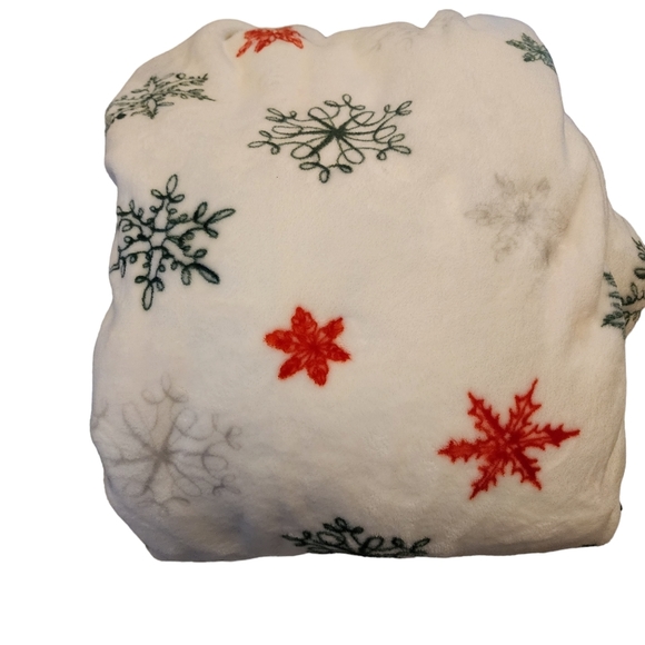 Kate Spade Snowflakes Twin Size Plush Fleece Throw Blanket  NWOT - Picture 1 of 4